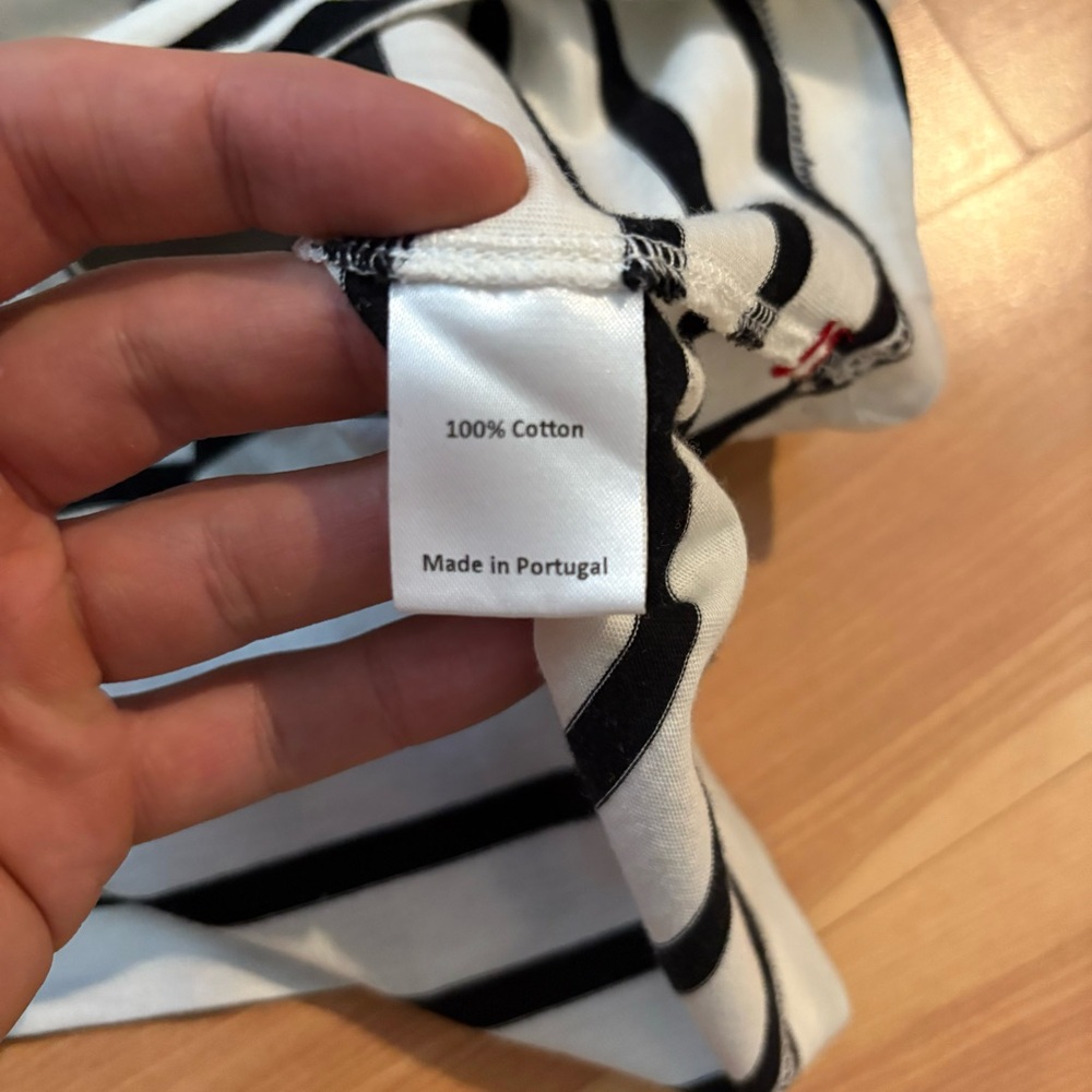 La Ligne Black and Cream Striped Long Sleeve Tee - Picture 13 of 14